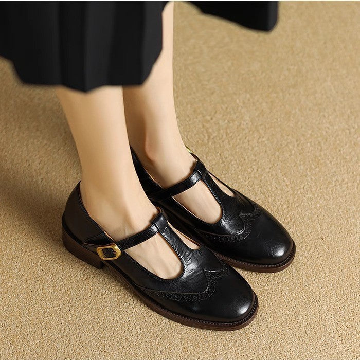 Leather T-Bar Mary Janes
