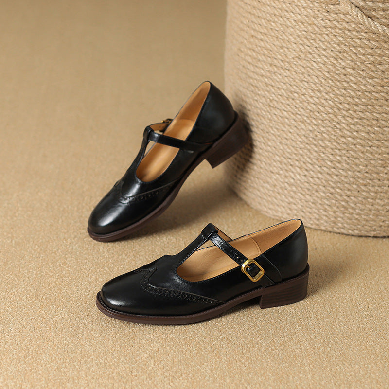 Leather T-Bar Mary Janes