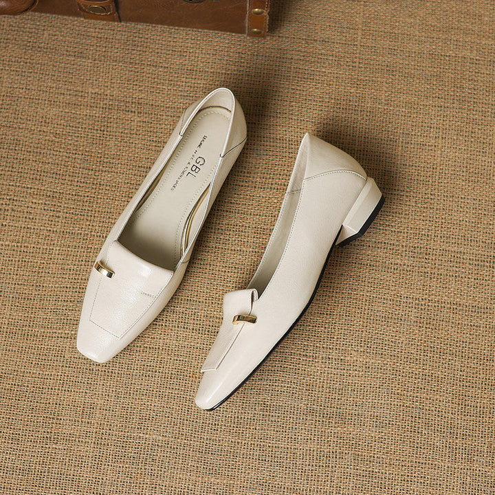 Luciana Genuine Leather Flats