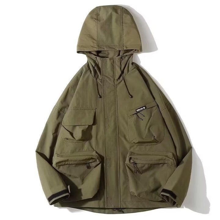 Water-Repellent Hooded Jacket