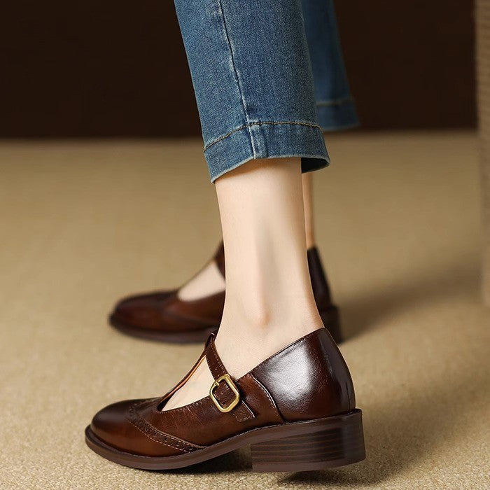 Leather T-Bar Mary Janes