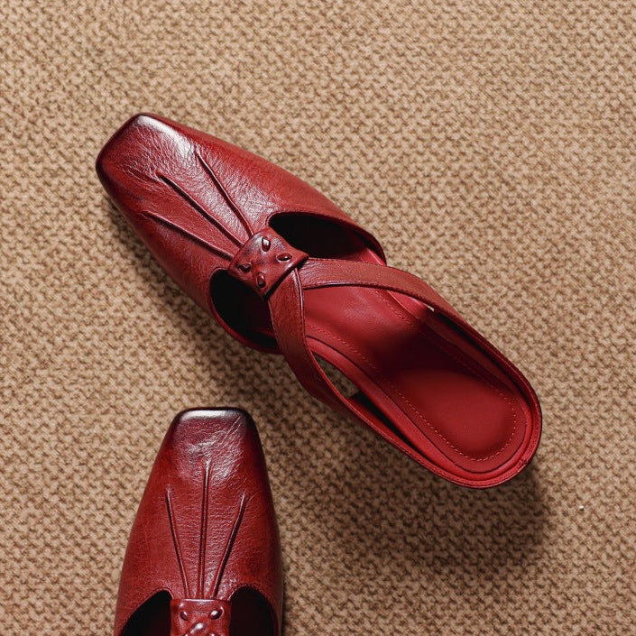 Lola Genuine Leather Mules