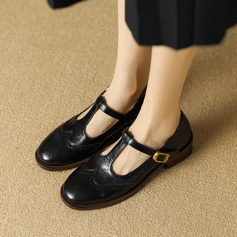 Leather T-Bar Mary Janes