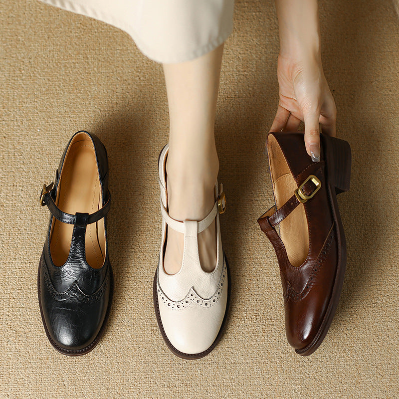Leather T-Bar Mary Janes