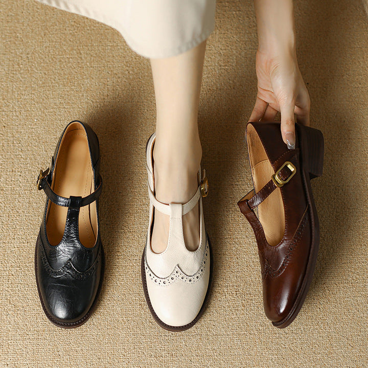 Leather T-Bar Mary Janes