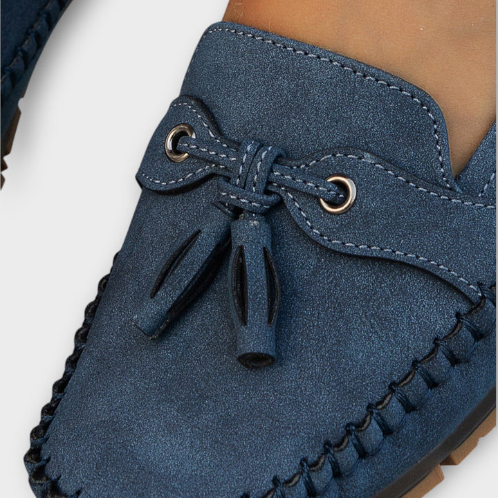 Leather Round-Toe Loafers