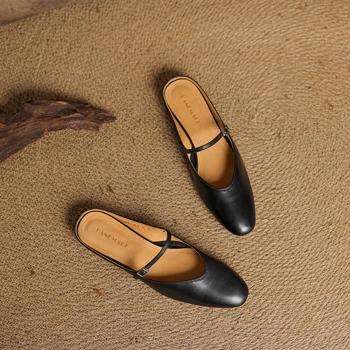 Avina Genuine Leather Mules