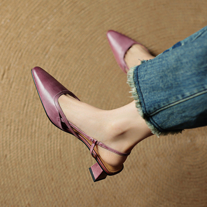 Tessia Genuine Leather Heels