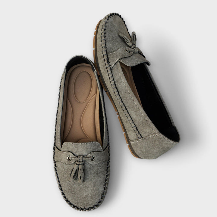 Leather Round-Toe Loafers