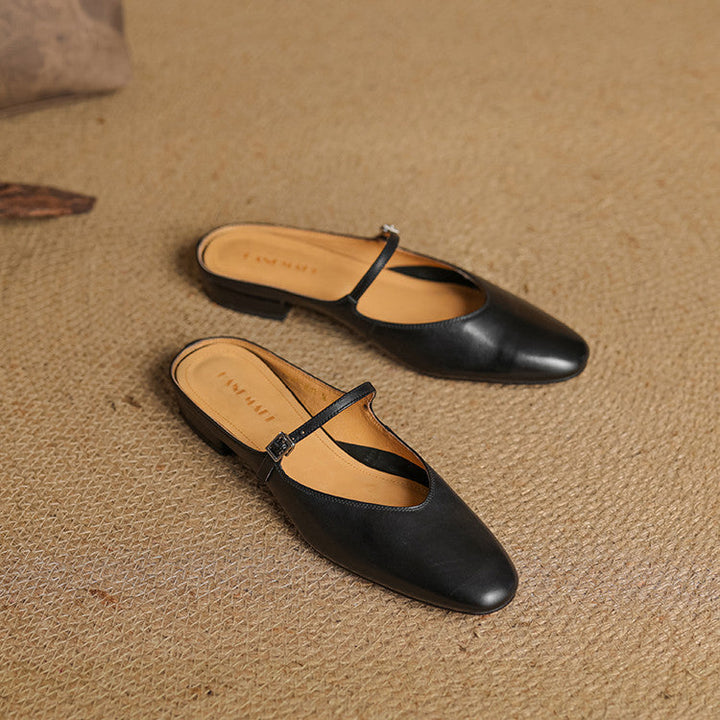 Avina Genuine Leather Mules
