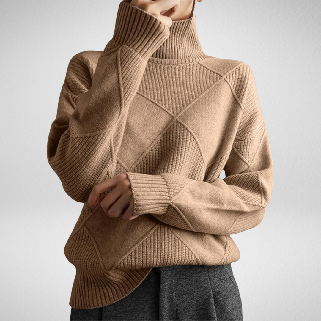 Chunky Cashmere Roll-Neck Jumper