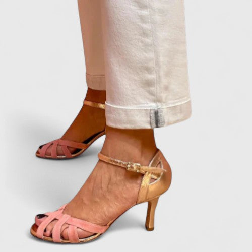 Metallic Leather Heels