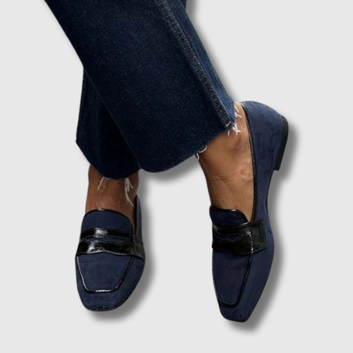Leather Structured Toe Loafers