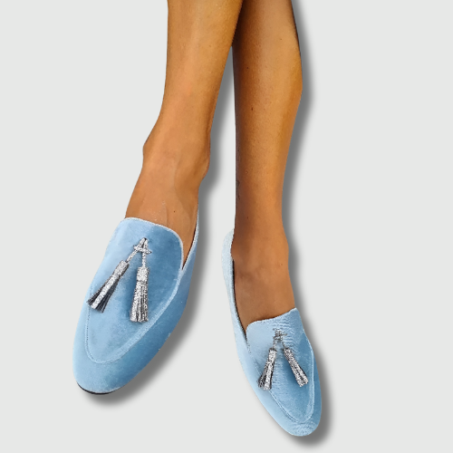 Velvety Suede Structured Toe Loafers