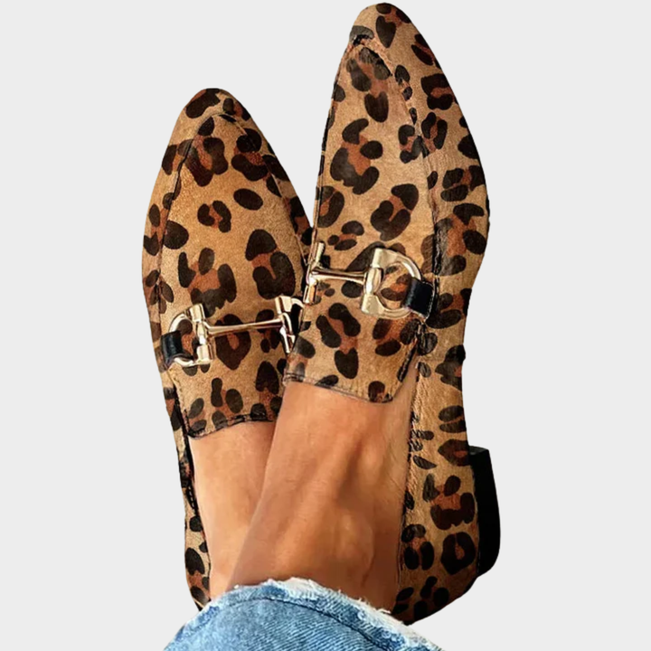 Leopard Print Structured Loafers