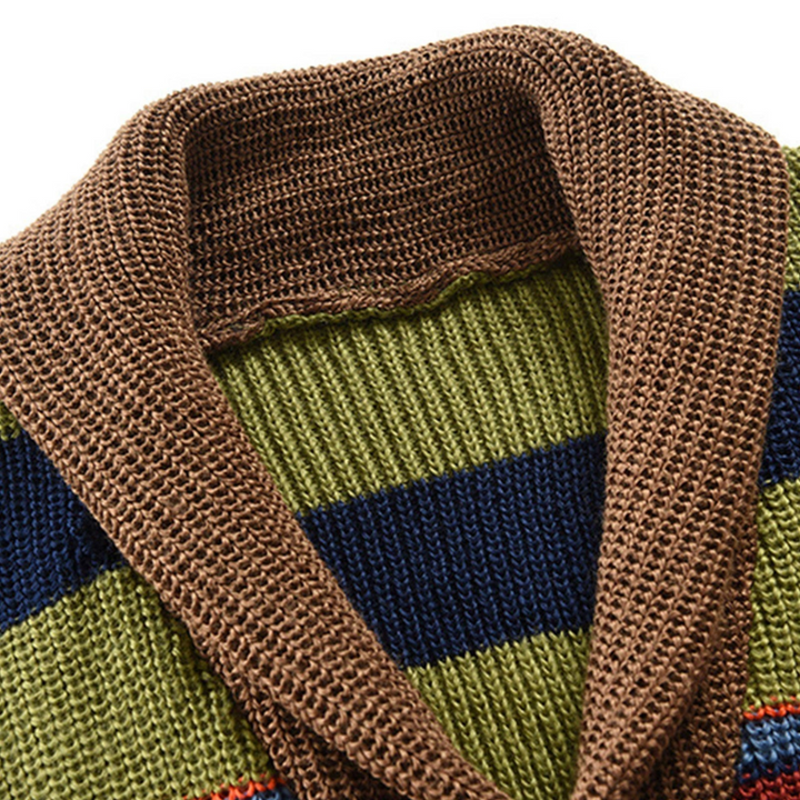Striped Cosy Wool Cardigan