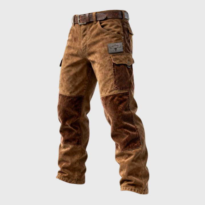 Suede Brown Cargo Trouser