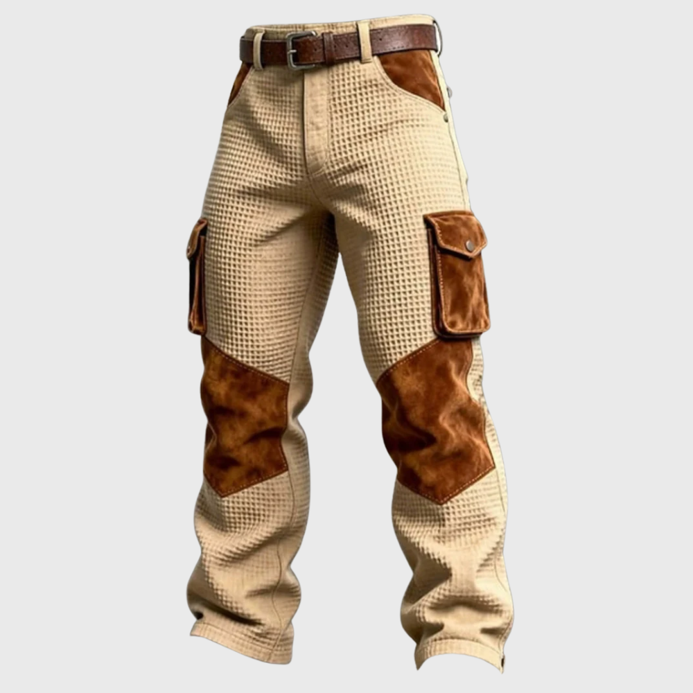Waffle-Knit Cargo Trousers