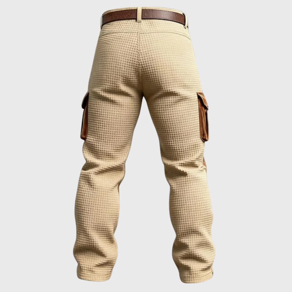 Waffle-Knit Cargo Trousers