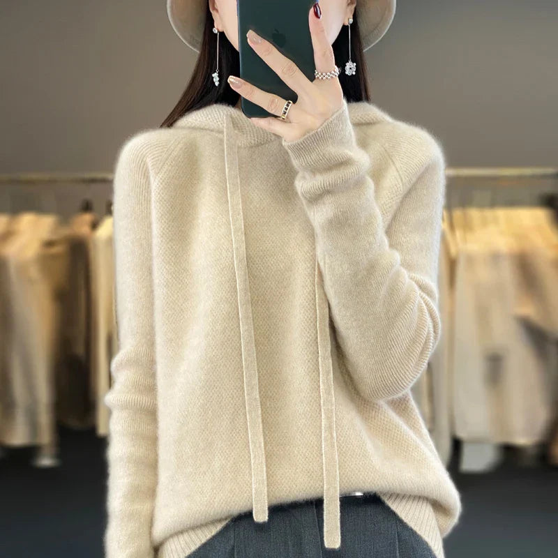 Tina  | Pull en cachemire à capuche (kopie)