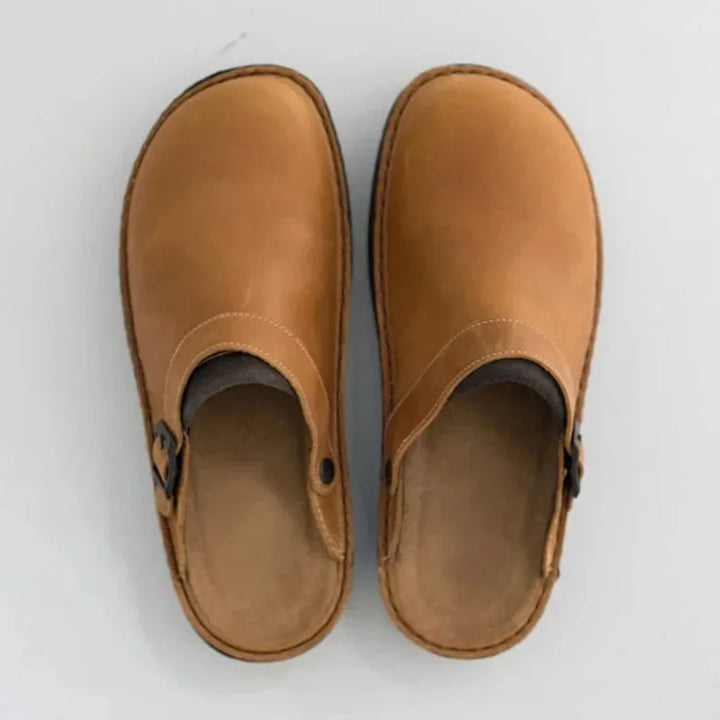 Slip-On Comfort Leather Clogs