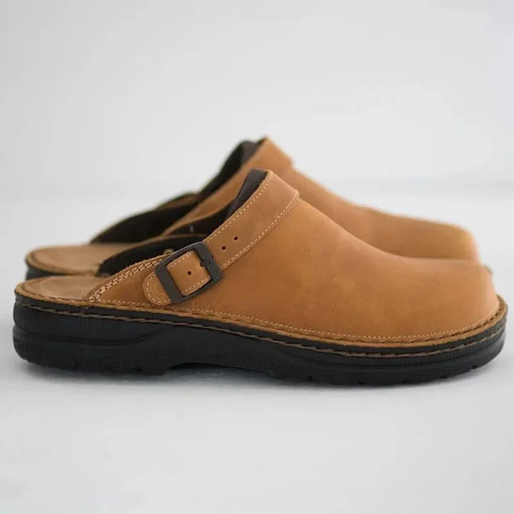 Slip-On Comfort Leather Clogs