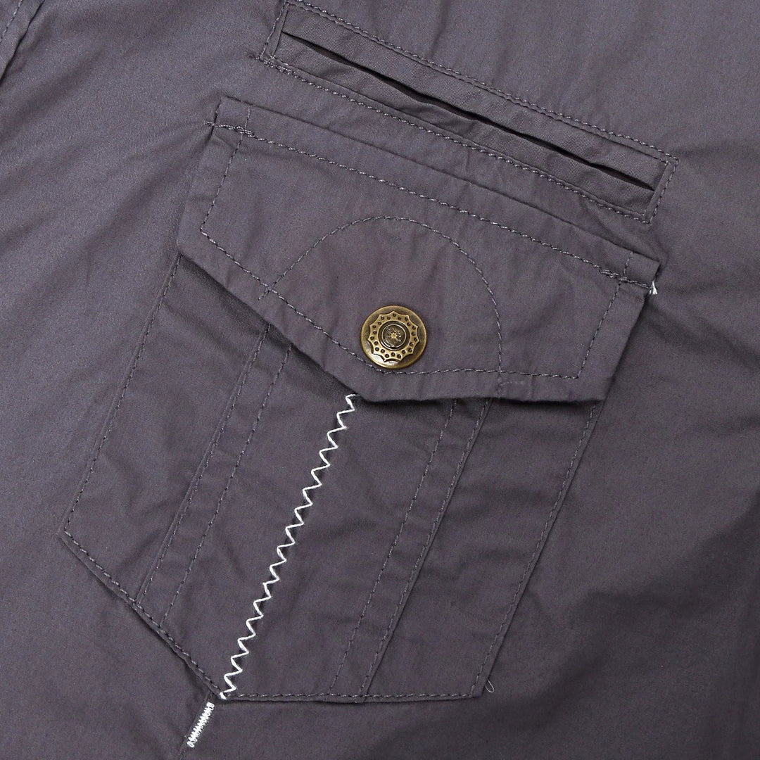 Short Sleeved Cotton Cargo Shirt