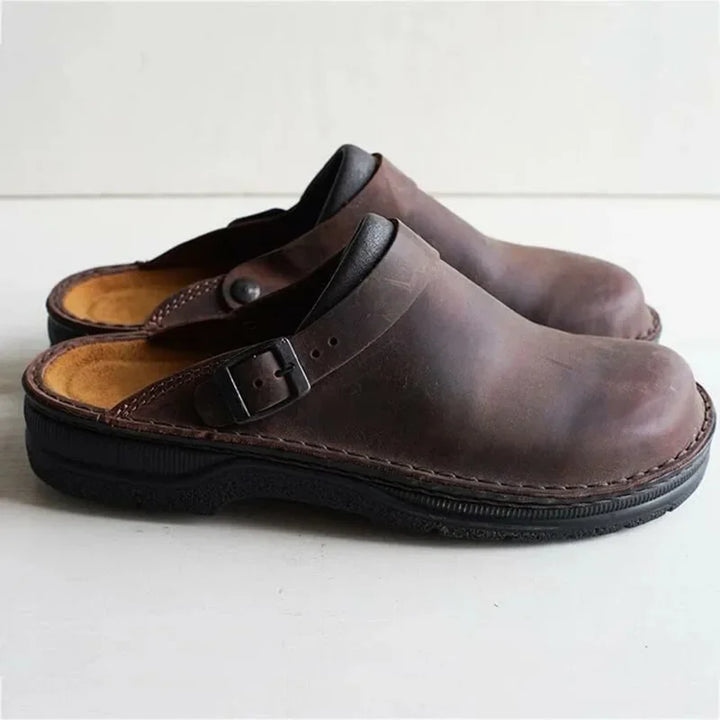 Slip-On Comfort Leather Clogs