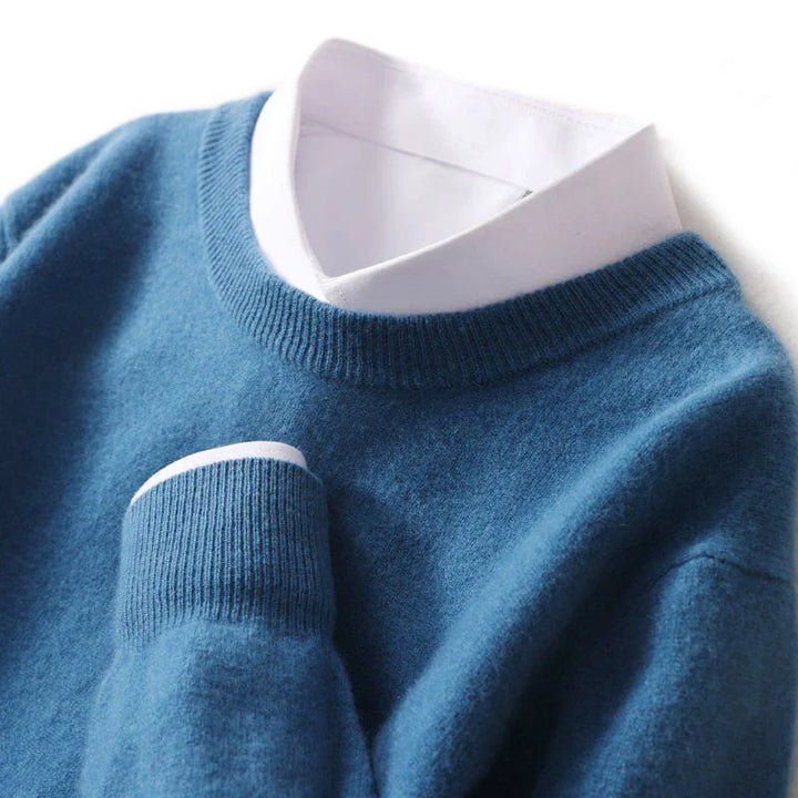 Fine Ribbed-Trim Cashmere Jumper