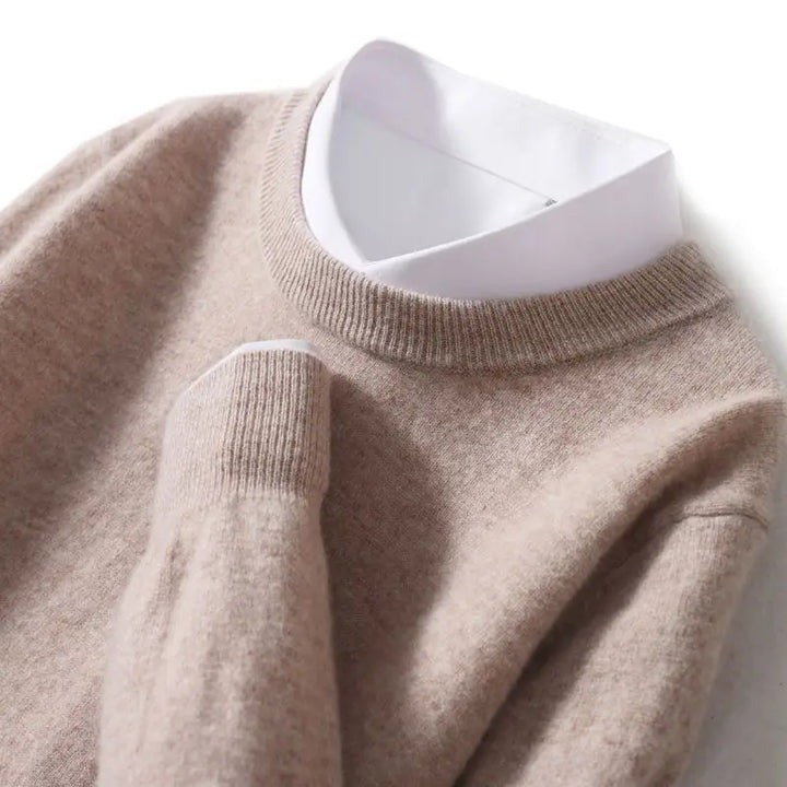 Fine Ribbed-Trim Cashmere Jumper