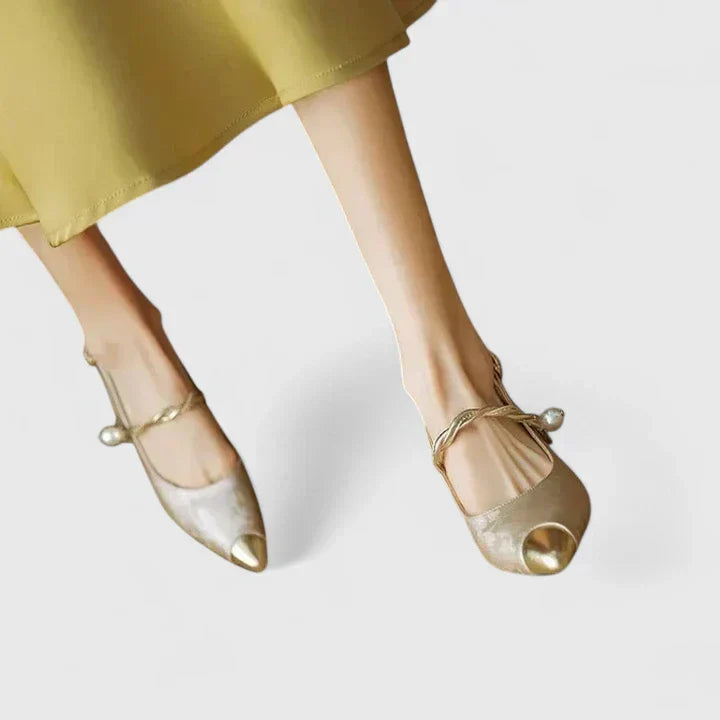 Pearl-Embellished Jacquard Kitten-Heel Loafers