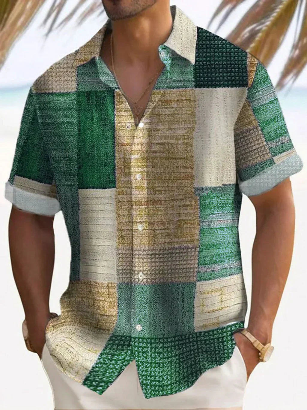 Elegant Patchwork Shirt