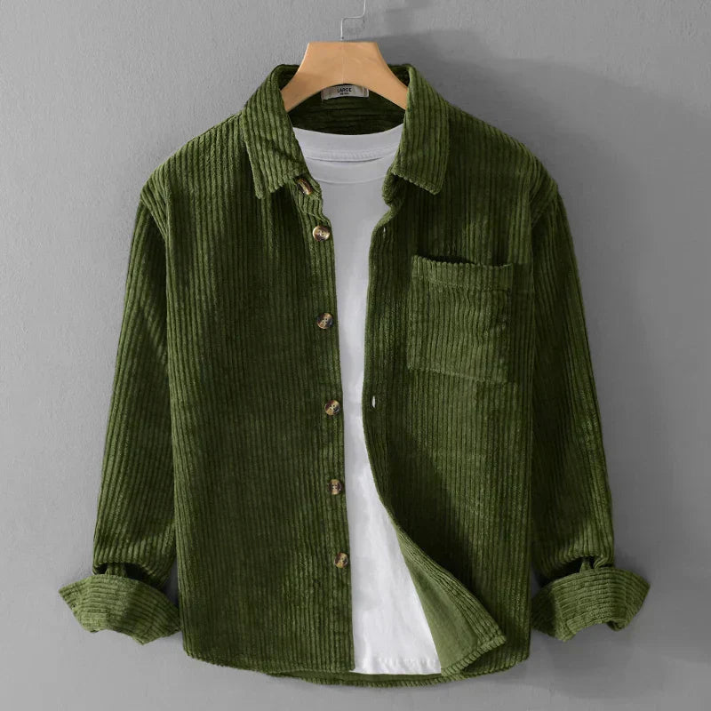Long-Sleeve Corduroy Shirt