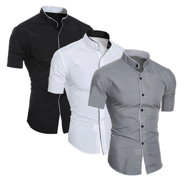 Short-Sleeved Cotton Shirt