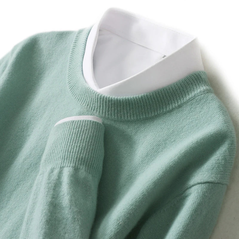 Fine Ribbed-Trim Cashmere Jumper