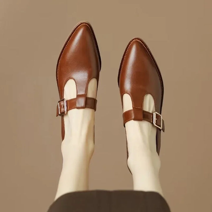 Pointed Leather Heels
