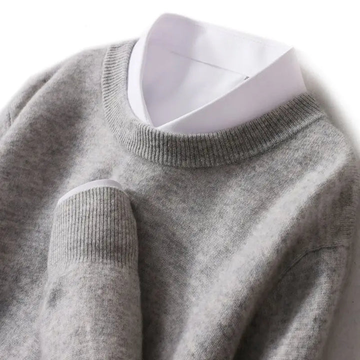 Fine Ribbed-Trim Cashmere Jumper