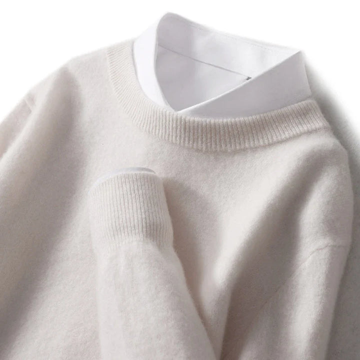 Fine Ribbed-Trim Cashmere Jumper