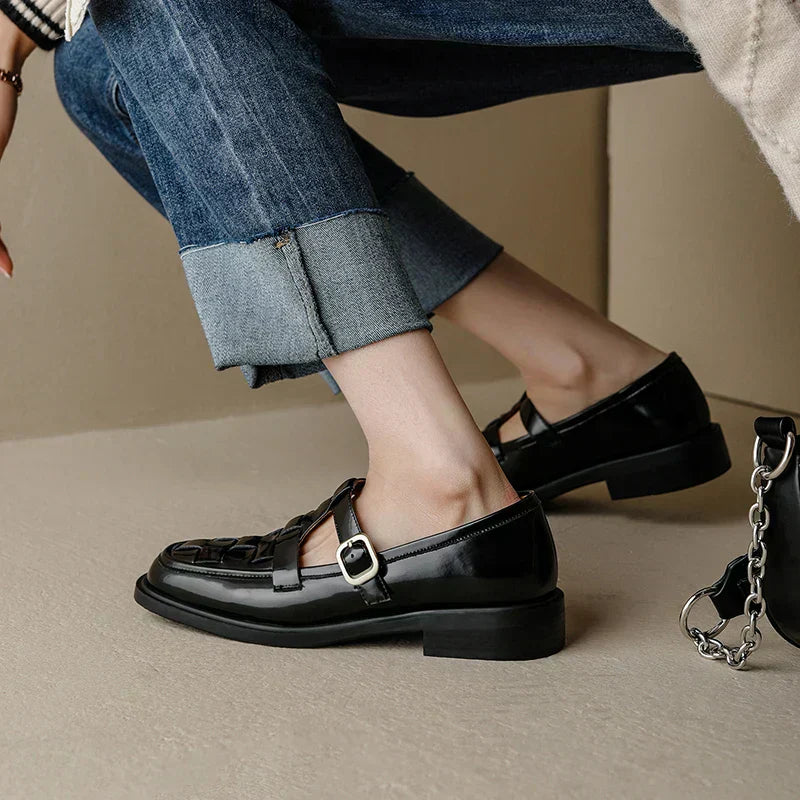 Woven Leather Flats