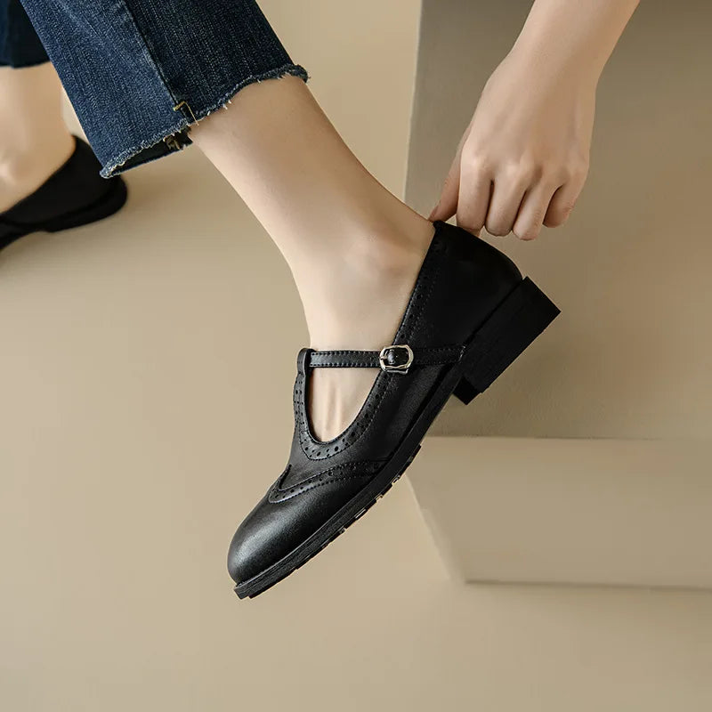 Polished T-Strap Mary Janes