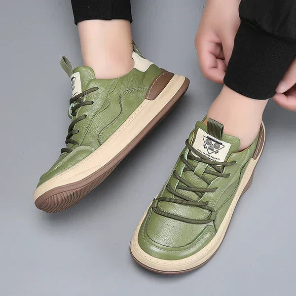 High-Sole Leather Shoes