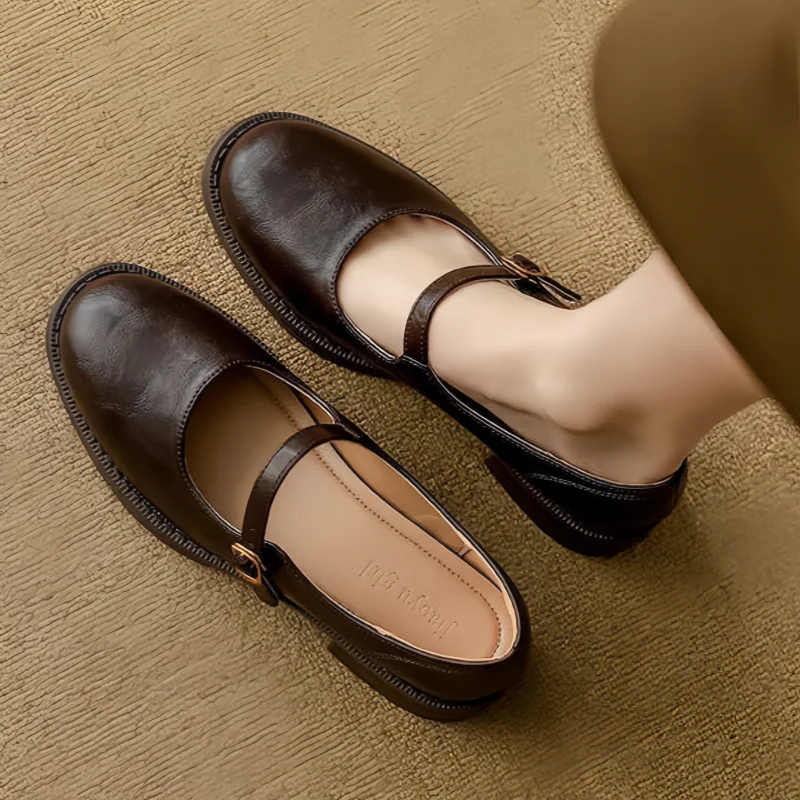 Soft Leather Mary Janes