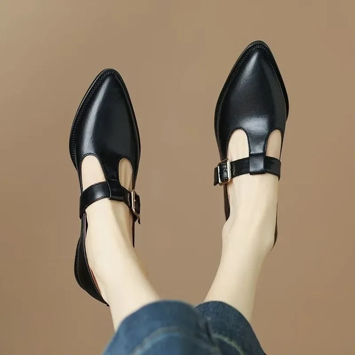 Pointed Leather Heels
