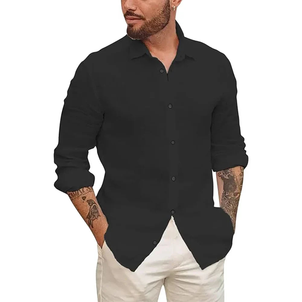 Hawaiian Cotton Linen Shirt