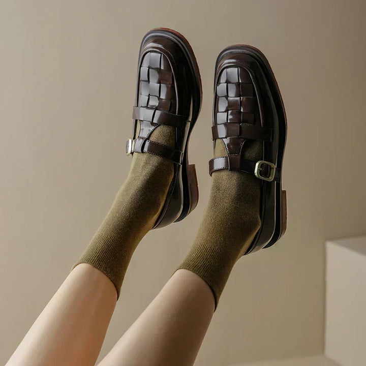Woven Leather Flats