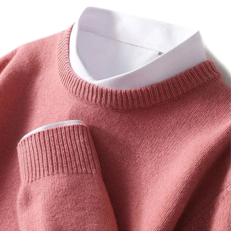Fine Ribbed-Trim Cashmere Jumper