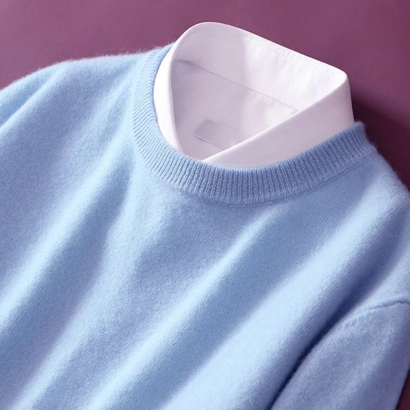 Fine Ribbed-Trim Cashmere Jumper