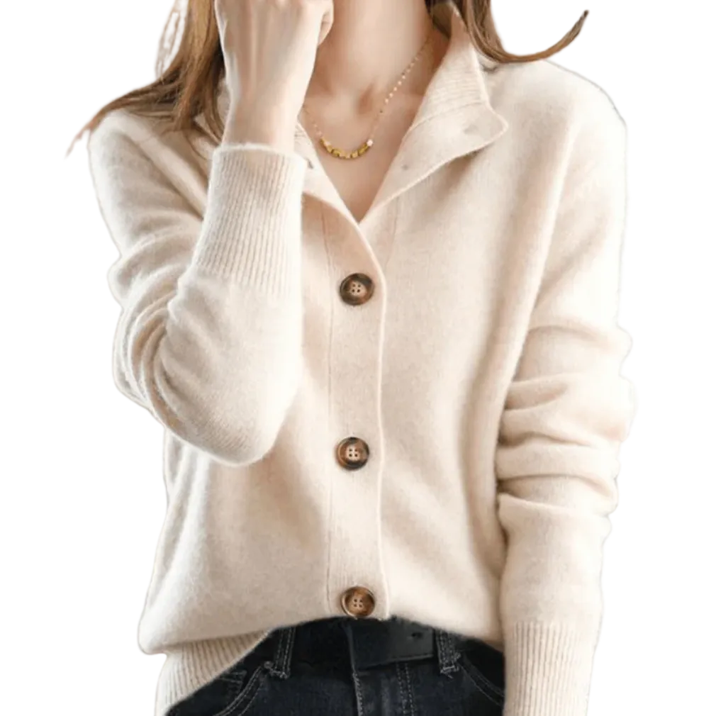 Camille | Cardigan en cachemire boutonné col rond (kopie)