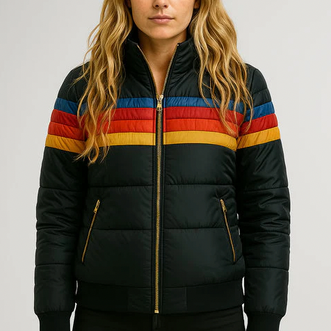 Colour-Block Hooded Puffer