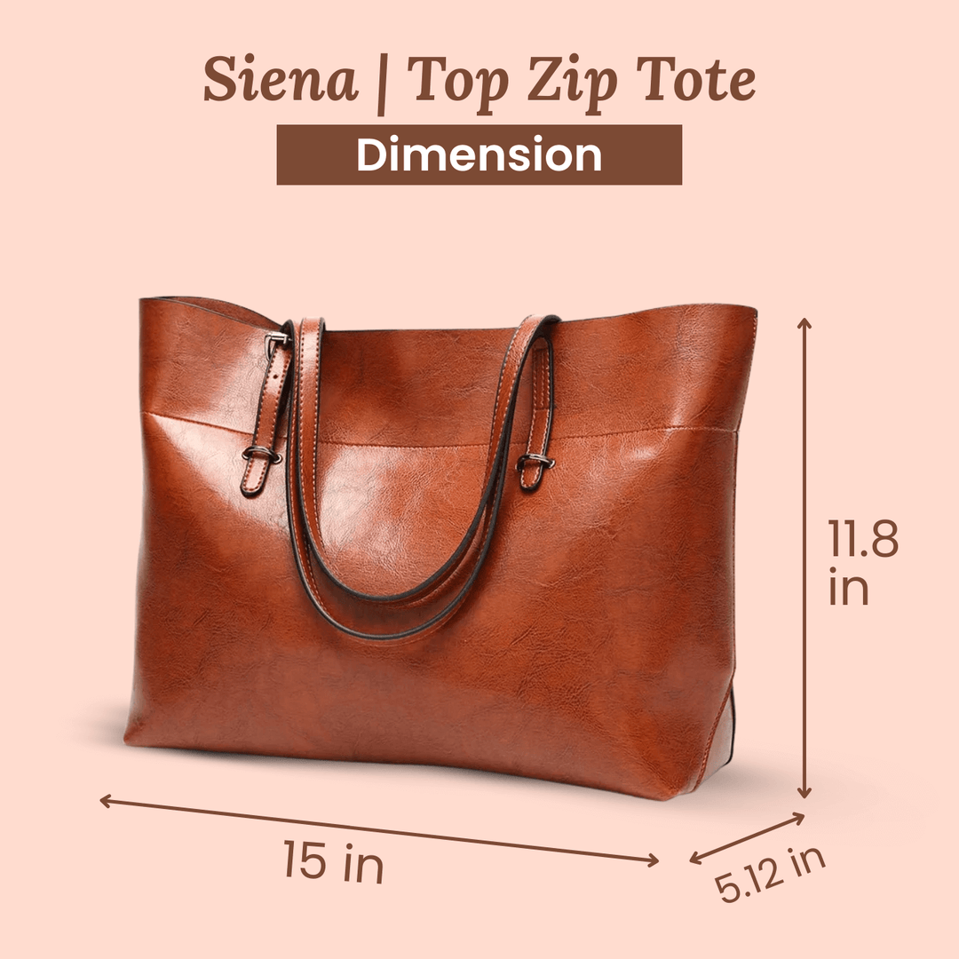 Sleek Oil-Wax Leather Tote Bag